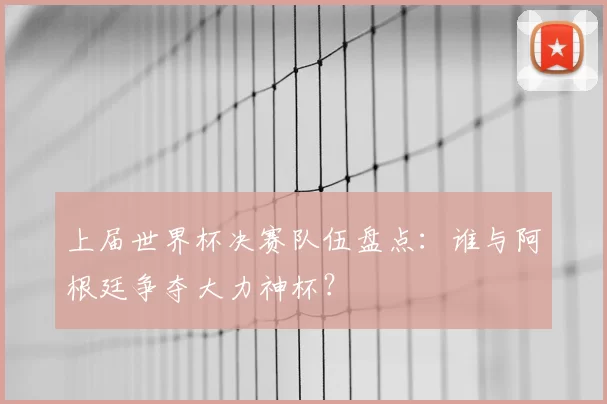 上届世界杯决赛队伍盘点：谁与阿根廷争夺大力神杯？